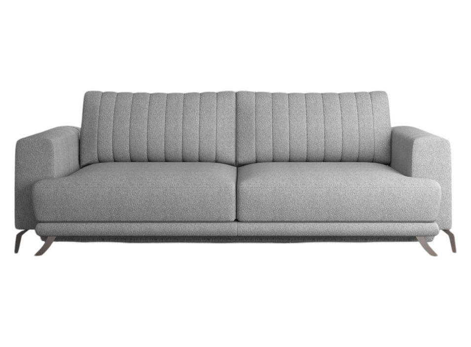 Canapé convertible 4 places tissu ELISE 250 cm – Pieds acier chromé - Photo n°1