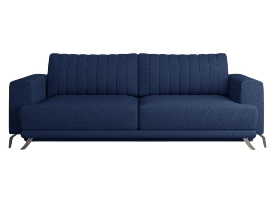 Canapé convertible 4 places tissu ELISE 250 cm – Pieds acier chromé - Photo n°1