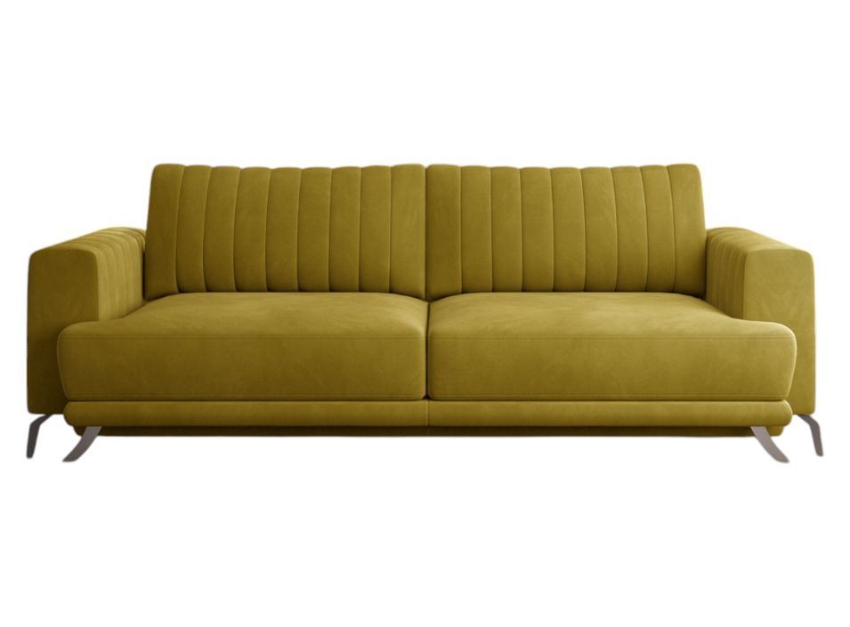 Canapé convertible 4 places velours ELISE 250 cm – Confort et élégance - Photo n°1