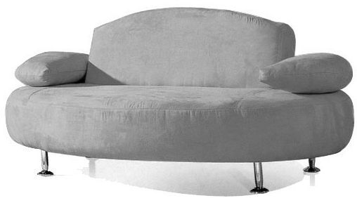 Canapé convertible Microfibre Gris Design - Photo n°1