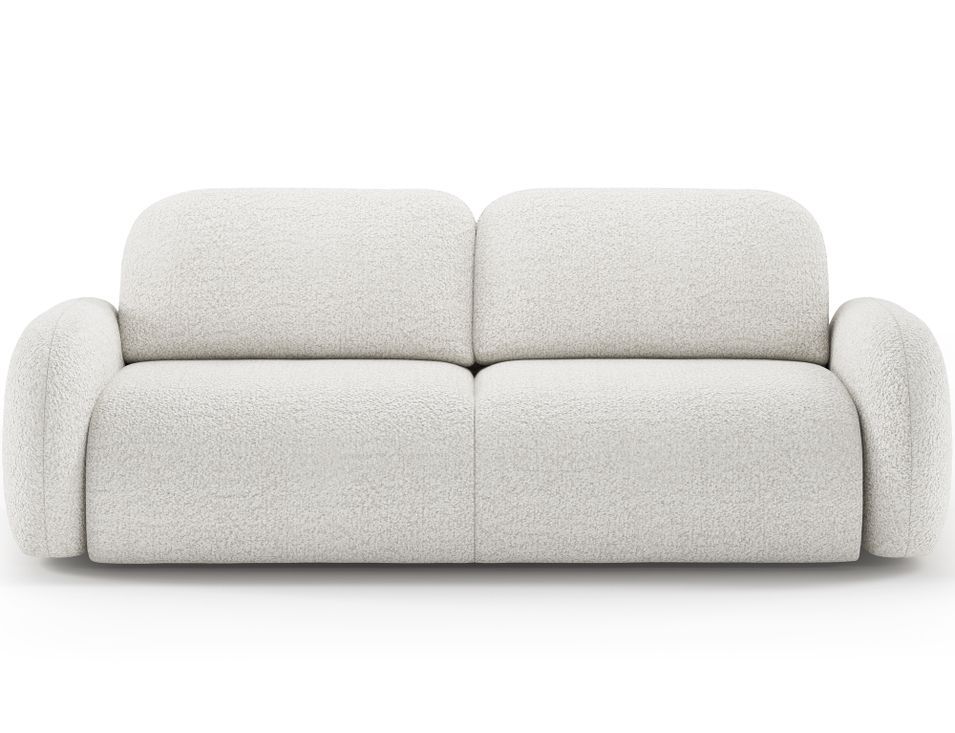 Canapé convertible moderne en tissu bouclette ZULA avec coffre de rangement - 250 cm - Photo n°1