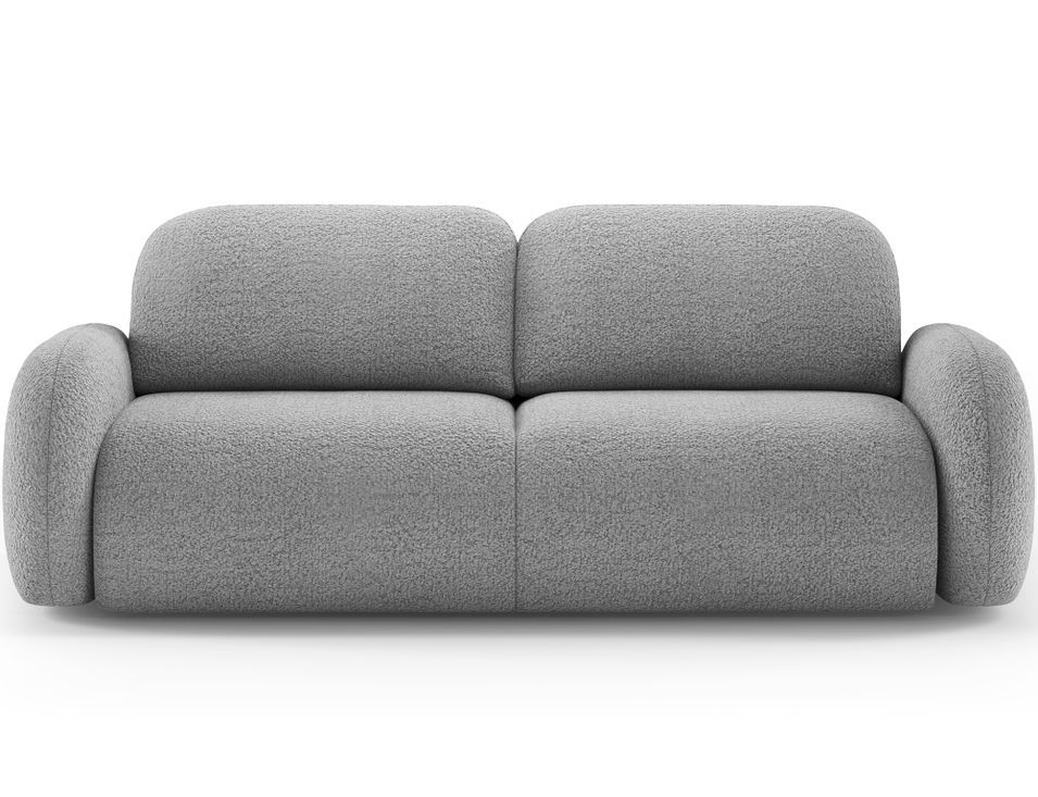 Canapé convertible moderne en tissu bouclette ZULA avec coffre de rangement - 250 cm - Photo n°1