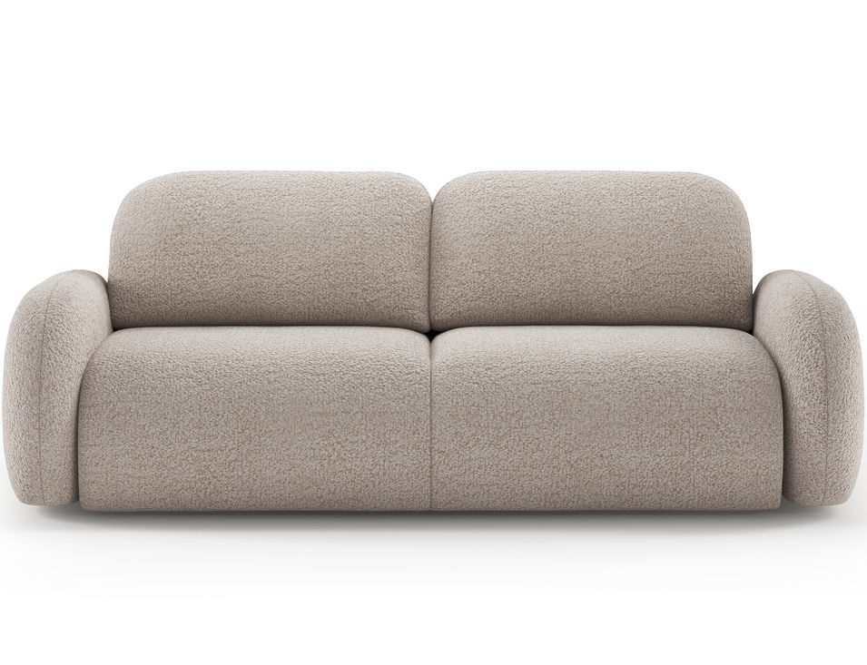 Canapé convertible moderne en tissu bouclette ZULA avec coffre de rangement - 250 cm - Photo n°1