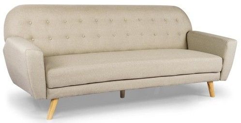 Canapé convertible scandinave tissu beige Elliot - Photo n°1
