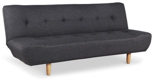 Canapé convertible scandinave tissu gris foncé Ursule - Photo n°1
