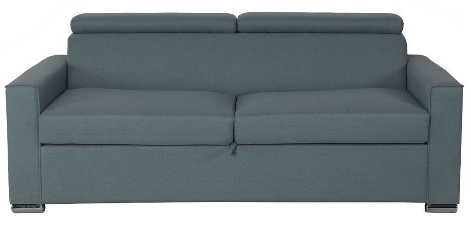 Canapé convertible tissu bleu Eline - Photo n°1