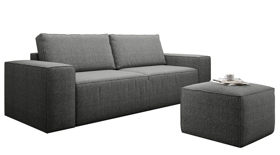 Canapé convertible WILACE en tissu – 260 cm - Photo n°1