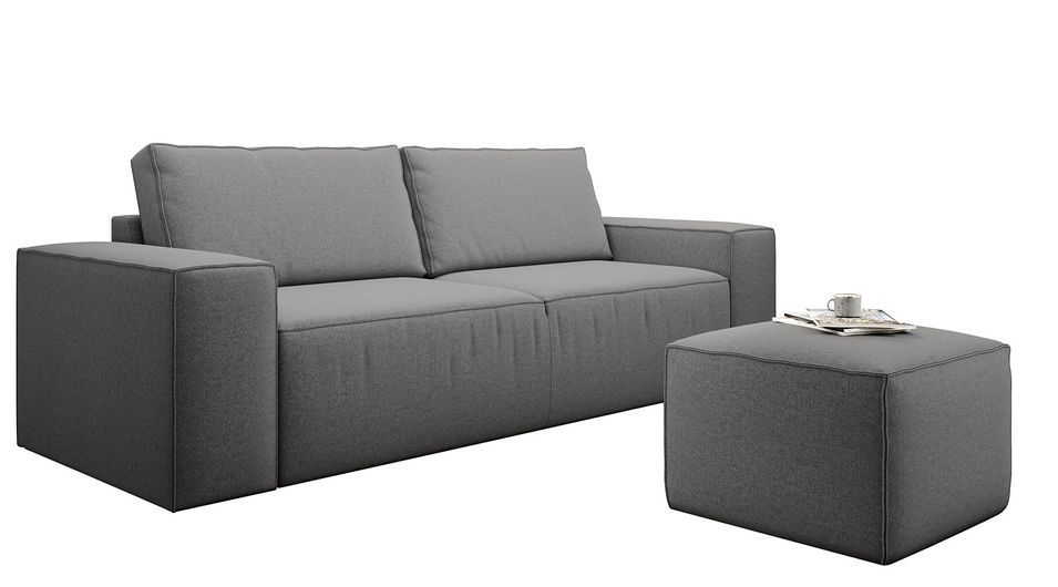 Canapé convertible WILACE en tissu – 260 cm - Photo n°1