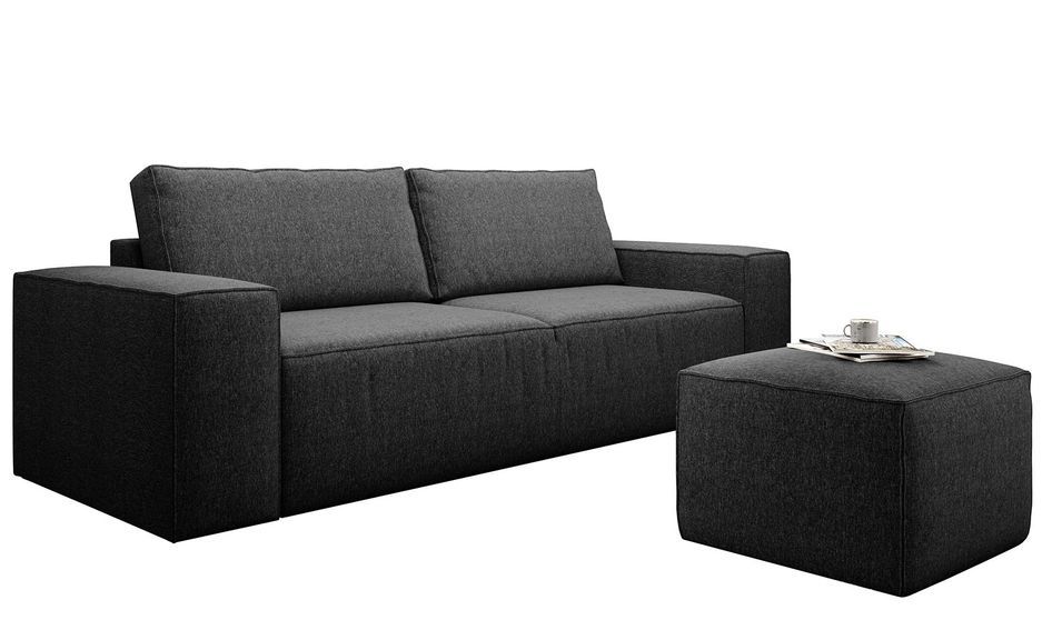 Canapé convertible WILACE en tissu – 260 cm - Photo n°1