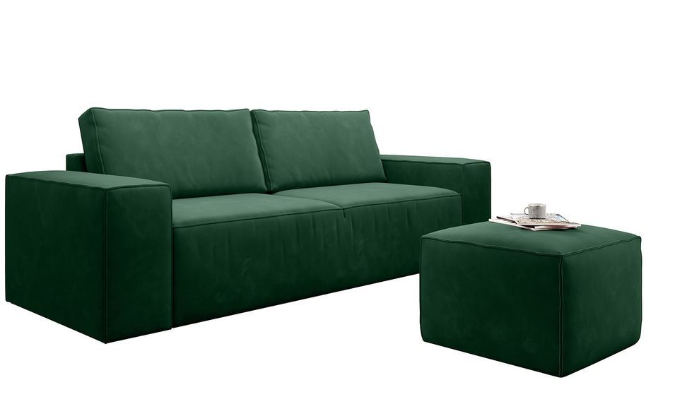 Canapé convertible WILACE en tissu – 260 cm - Photo n°1