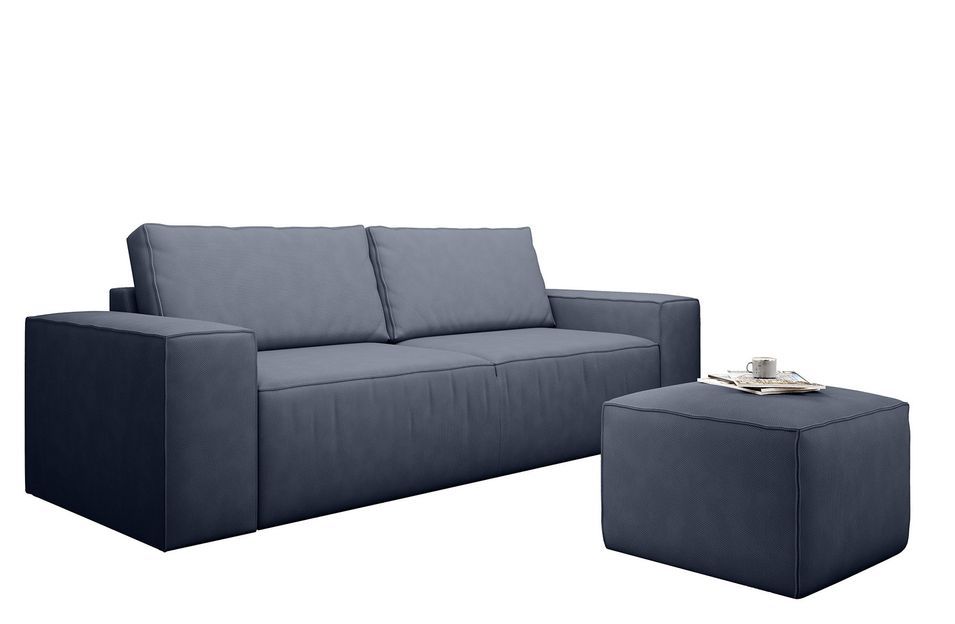 Canapé convertible WILACE en tissu – 260 cm - Photo n°1