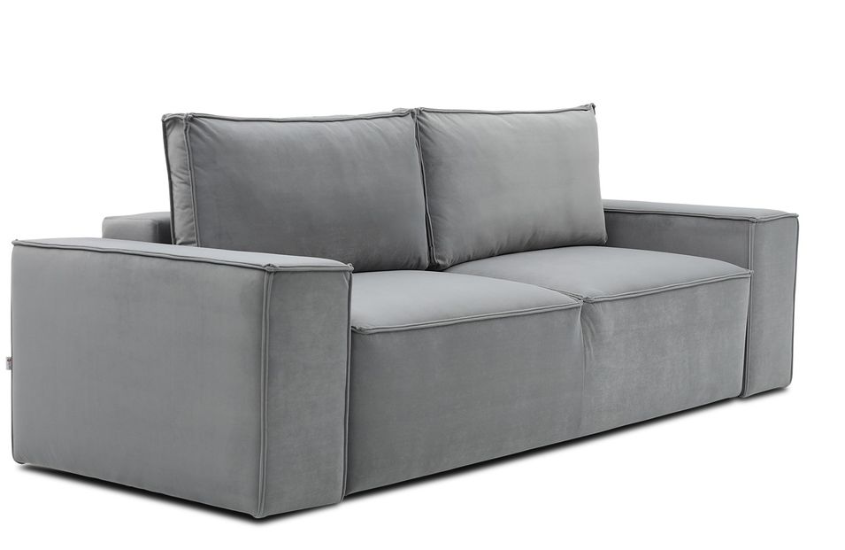 Canapé convertible WILACE en velours – 260 cm - Photo n°1