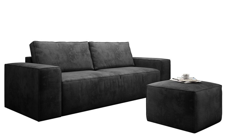 Canapé convertible WILACE en velours – 260 cm - Photo n°1