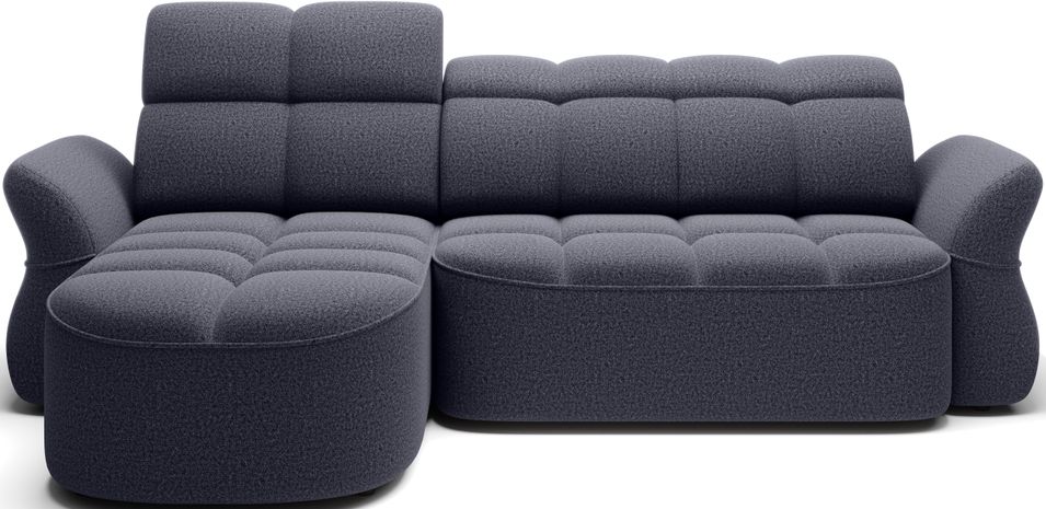 Canapé d’angle 4 places tissu CENTURY 301 cm – Convertible et coffre - Photo n°1