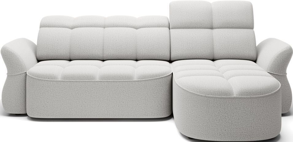 Canapé d’angle 4 places tissu CENTURY 301 cm – Convertible et coffre - Photo n°1