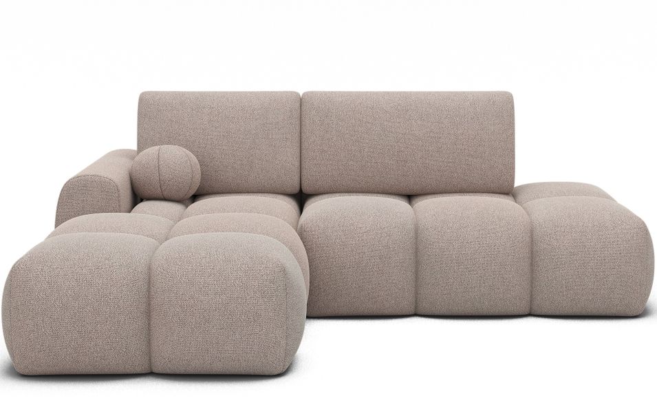 Canapé d’angle convertible 3 places BINUTO en tissu avec coffre de rangement – 227 cm - Photo n°1
