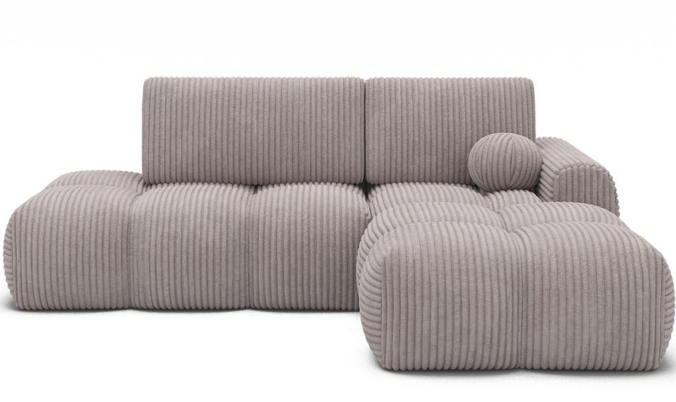 Canapé d’angle convertible 3 places BINUTO en tissu avec coffre de rangement – 227 cm - Photo n°1