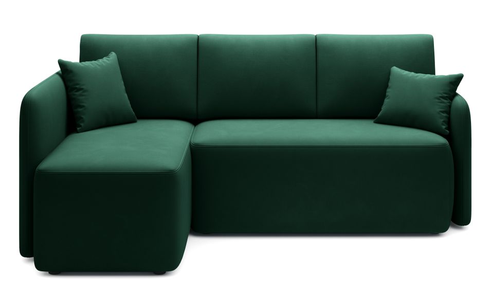 Canapé d’angle convertible 3 places TAKIN en tissu – 206 cm - Photo n°1