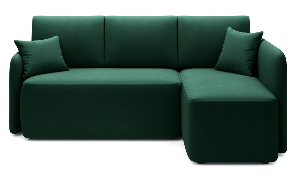 Canapé d’angle convertible 3 places TAKIN en tissu – 206 cm - Photo n°1