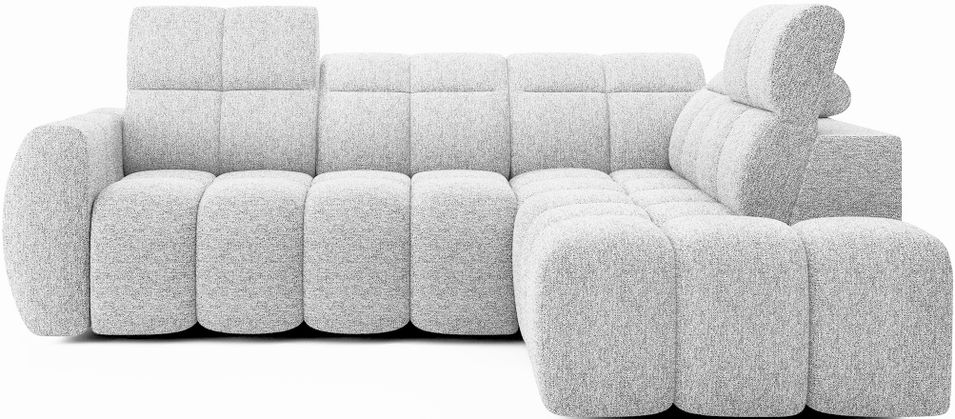 Canapé d’angle convertible 4 places BOBOON en tissu avec coffre de rangement – 258 cm - Photo n°1