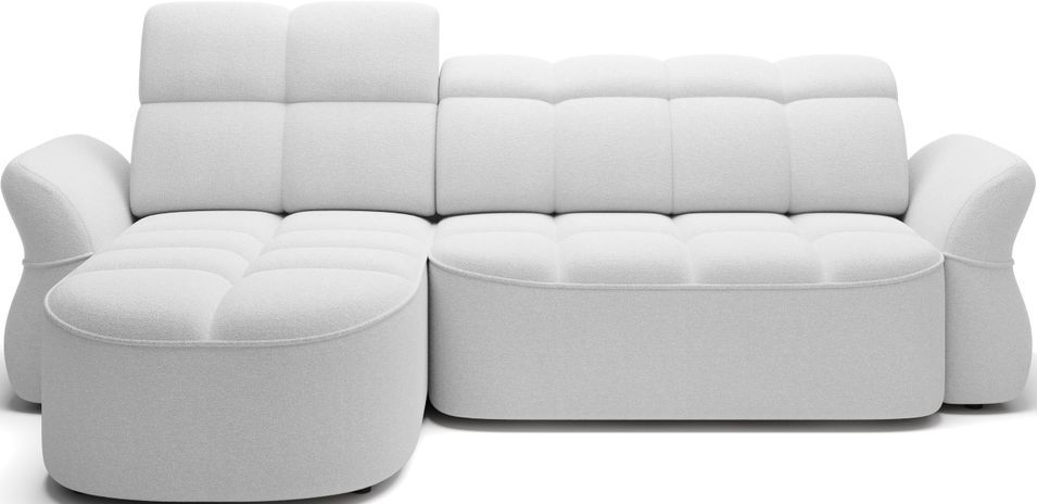 Canapé d’angle convertible 4 places CENTURY en tissu avec coffre – 301 cm - Photo n°1
