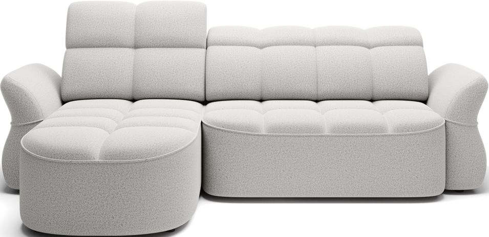 Canapé d’angle convertible 4 places CENTURY en tissu avec coffre – 301 cm - Photo n°1