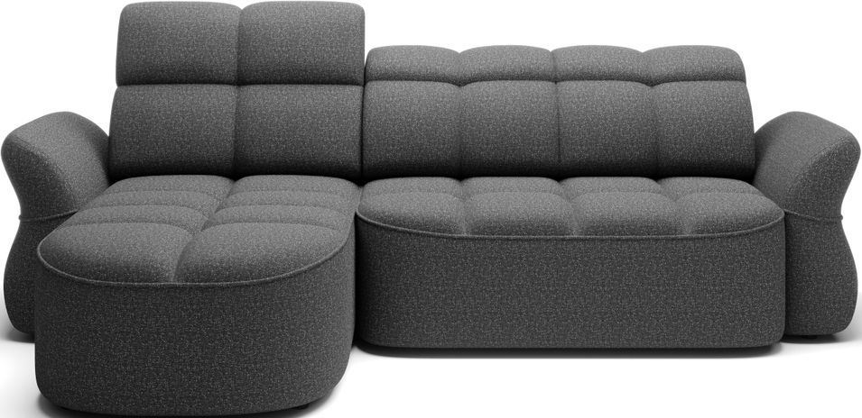 Canapé d’angle convertible 4 places CENTURY en tissu avec coffre – 301 cm - Photo n°1