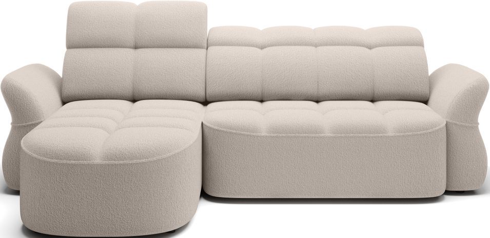 Canapé d’angle convertible 4 places CENTURY en tissu avec coffre – 301 cm - Photo n°1