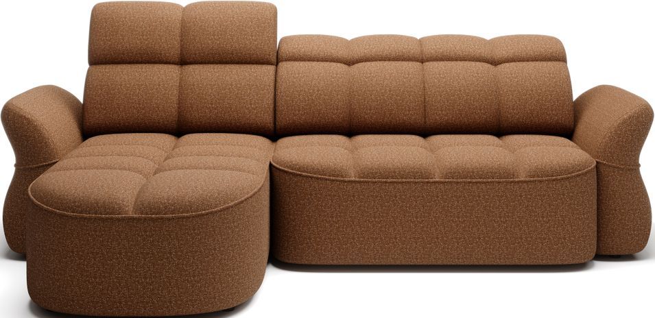 Canapé d’angle convertible 4 places CENTURY en tissu avec coffre – 301 cm - Photo n°1