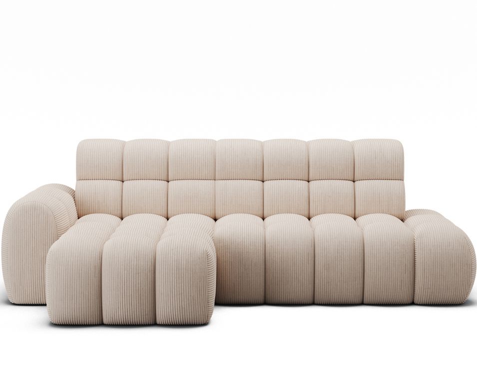Canapé d’angle convertible 4 places KINDO en tissu avec assise électrique – 283 cm - Photo n°1