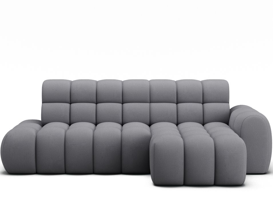 Canapé d’angle convertible 4 places KINDO en tissu avec assise électrique – 283 cm - Photo n°1
