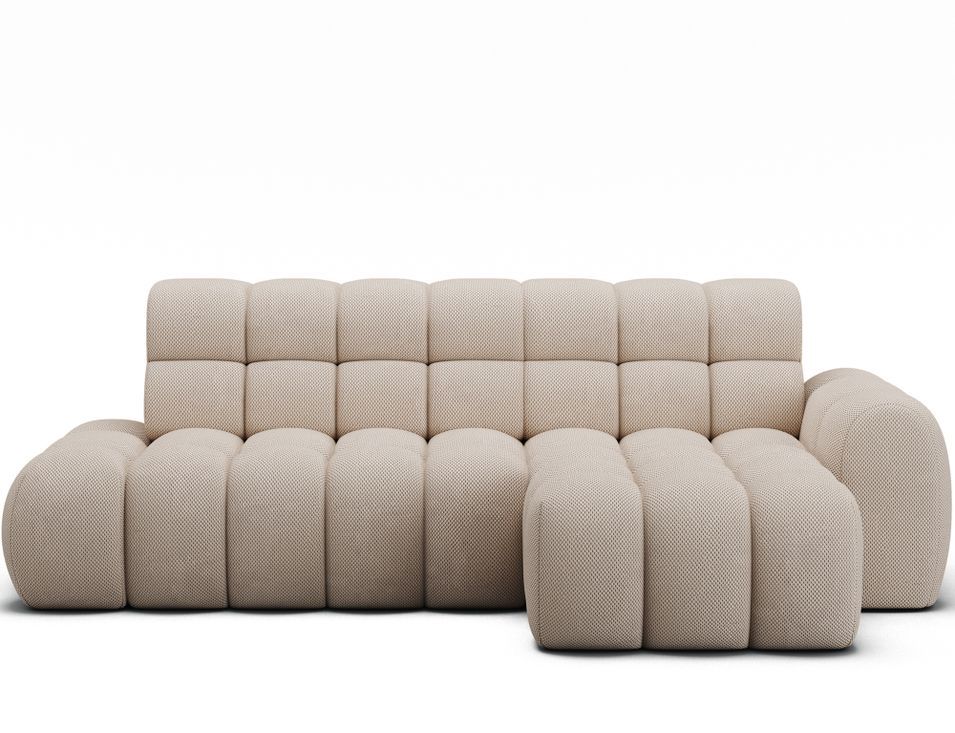 Canapé d’angle convertible 4 places KINDO en tissu avec assise électrique – 283 cm - Photo n°1