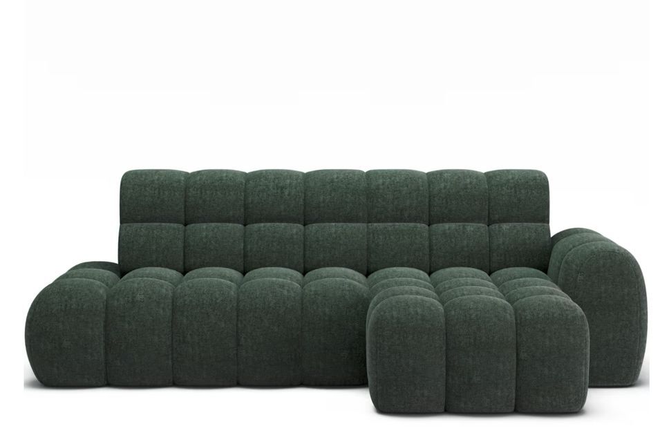 Canapé d’angle convertible 4 places KINDO en tissu avec assise électrique – 283 cm - Photo n°1