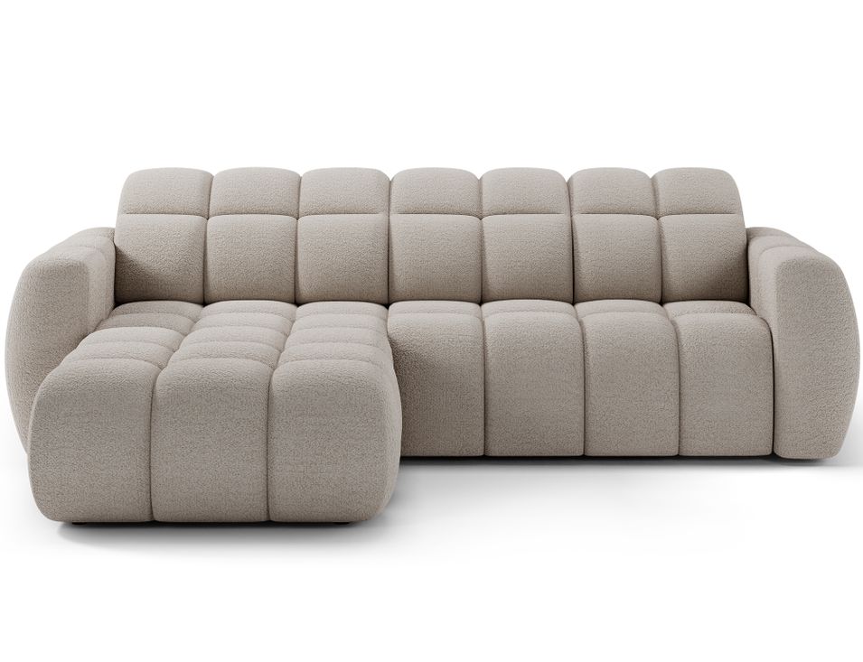 Canapé d’angle convertible 4 places tissu FENKA 288 cm – Assise électrique & têtières réglables - Photo n°1