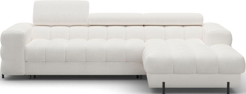 Canapé d’angle convertible 4 places tissu KATE 285 cm - Photo n°1