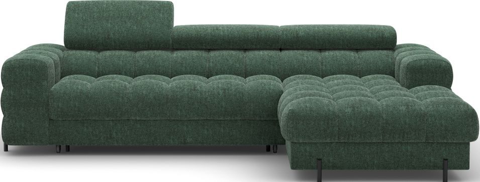 Canapé d’angle convertible 4 places tissu KATE 285 cm - Photo n°1