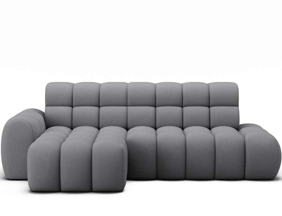 Canapé d’angle convertible 4 places tissu KINDO 283 cm – Assise électrique - Photo n°1