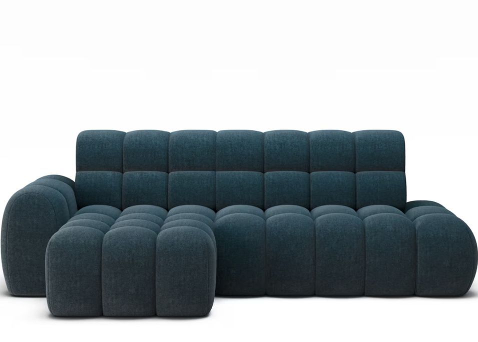 Canapé d’angle convertible 4 places tissu KINDO 283 cm – Assise électrique - Photo n°1