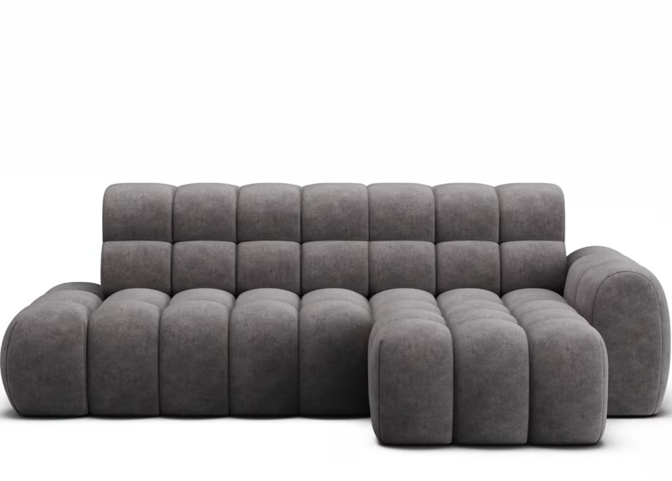 Canapé d’angle convertible 4 places tissu KINDO 283 cm – Assise électrique - Photo n°1