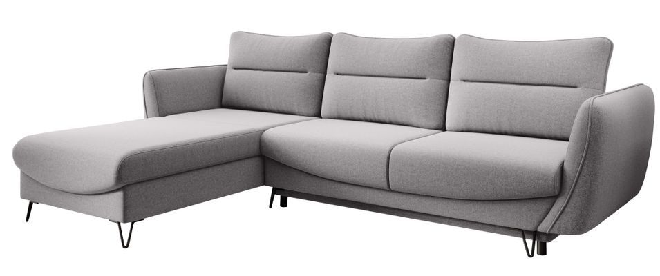 Canapé d’angle convertible 4 places ZURIK en tissu – 276 cm - Photo n°1