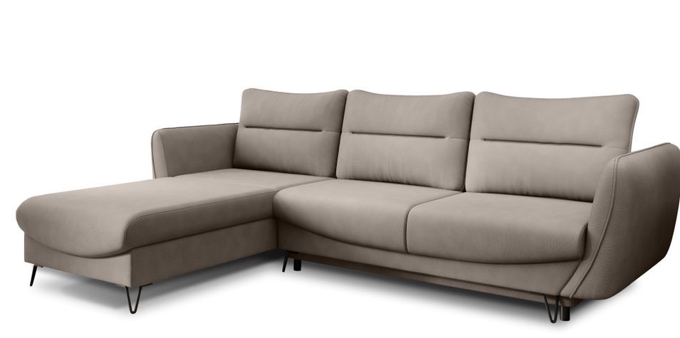 Canapé d’angle convertible 4 places ZURIK en tissu – 276 cm - Photo n°1
