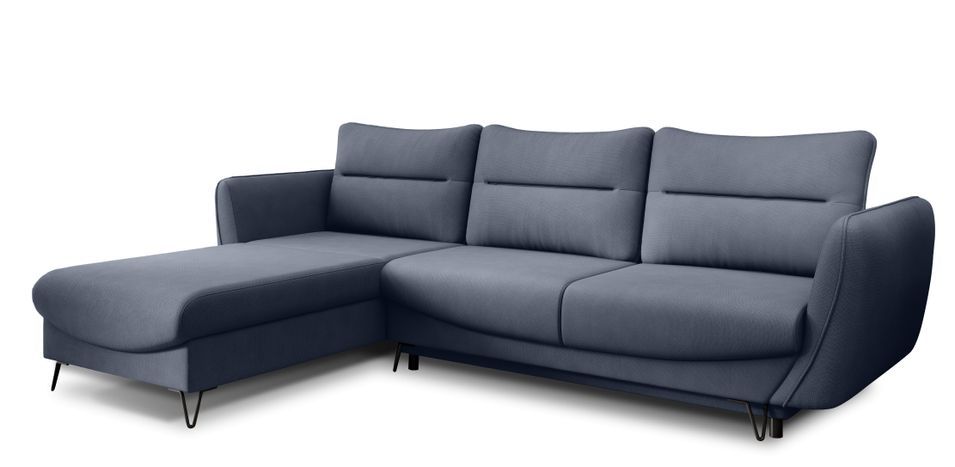 Canapé d’angle convertible 4 places ZURIK en tissu – 276 cm - Photo n°1