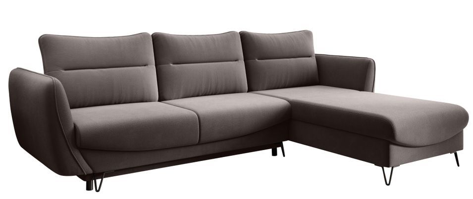 Canapé d’angle convertible 4 places ZURIK en tissu – 276 cm - Photo n°1