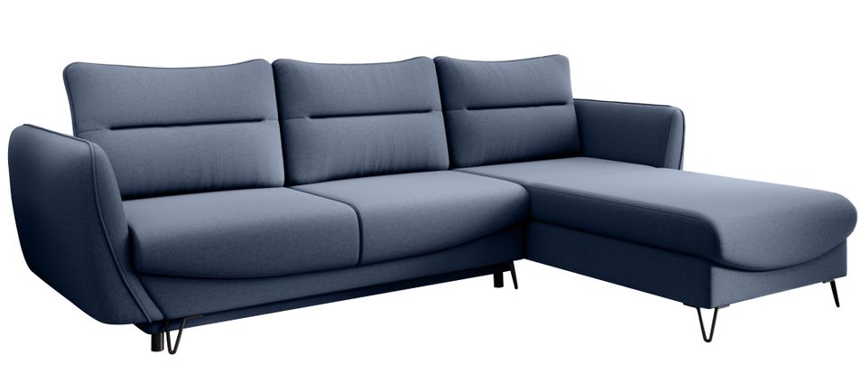 Canapé d’angle convertible 4 places ZURIK en tissu – 276 cm - Photo n°1