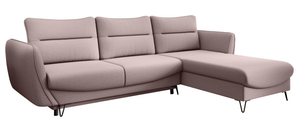 Canapé d’angle convertible 4 places ZURIK en tissu – 276 cm - Photo n°1