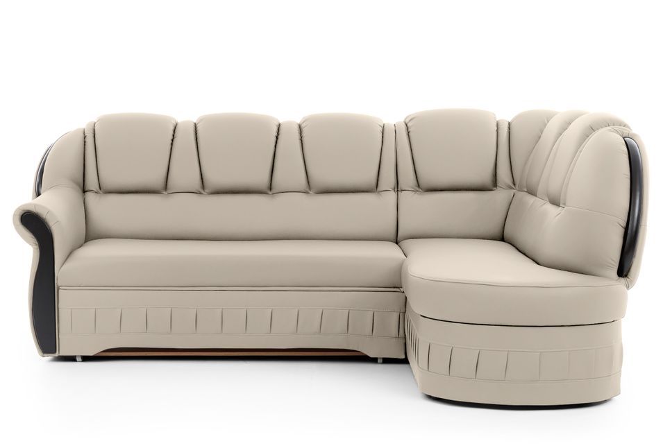 Canapé d'angle convertible avec rangement en simili cuir Majesté - Photo n°1