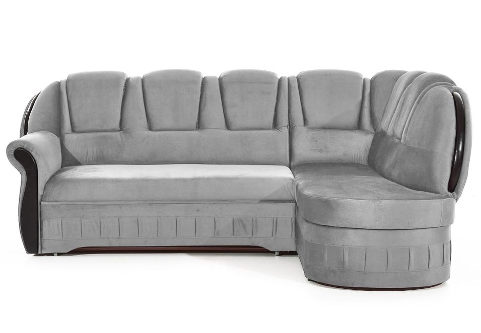 Canapé d'angle convertible avec rangement en velours Majesté - Photo n°1
