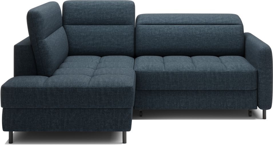Canapé d’angle convertible BOREA en tissu avec coffre – 208 cm - Photo n°1