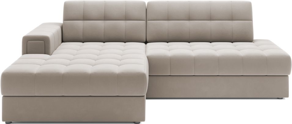 Canapé d’angle convertible KELLY en velours avec coffre – 240 cm - Photo n°1