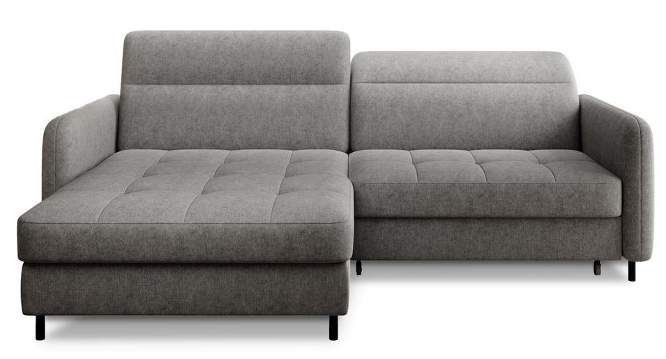 Canapé d’angle convertible KUNDER en tissu avec coffre de rangement – 228 cm - Photo n°1